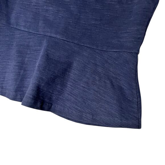 J. Crew Sleeveless Peplum Top Navy Blue Cotton Hidden Zipper S (2783) - Picture 3 of 7